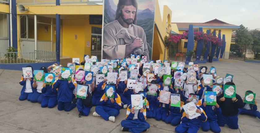 Estudiantes de primer ciclo participan en la actividad “Soy la Ovejita del Buen Pastor”